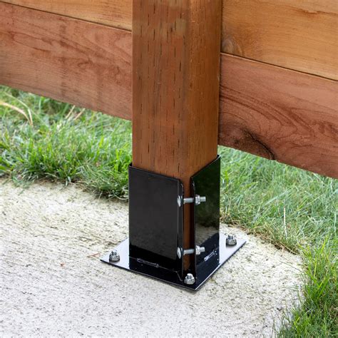 metal fence posts and brackets|metal brackets for 4x4 post.